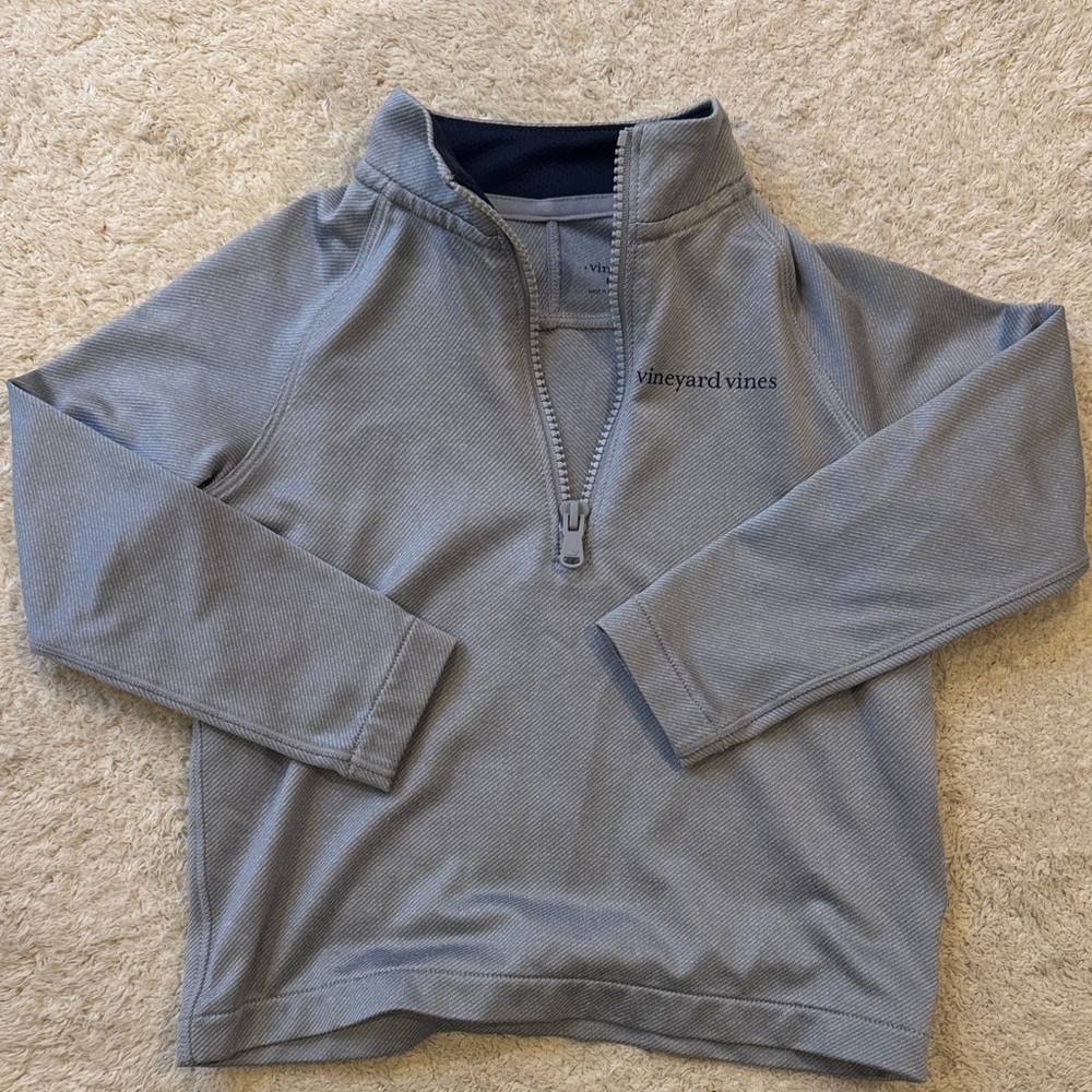 Vineyard Vines Kids Gray Quarter-Zip Sweatshirt